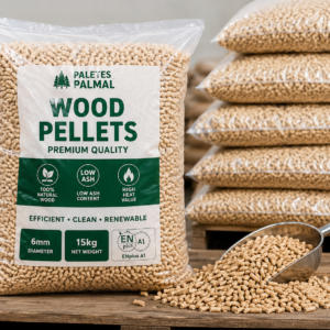 bagged wood pellets